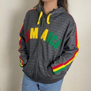 Cozy Zip Up Jamaica Rasta Jacket